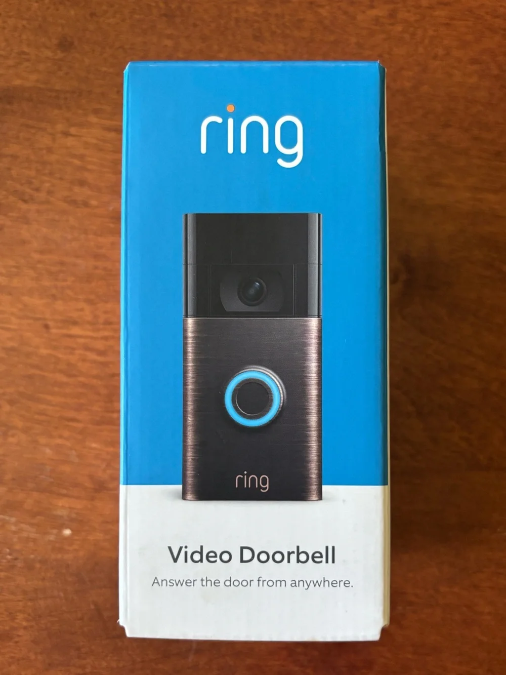 Ring Video Doorbell (2nd Generation) in Venetian Bronze.
